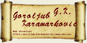 Goroljub Karamarković vizit kartica